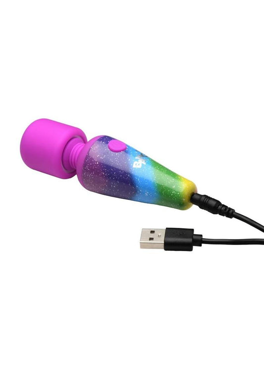 Bang! Rainbow Mini Wand Rechargeable Silicone Vibrator - Multicolor