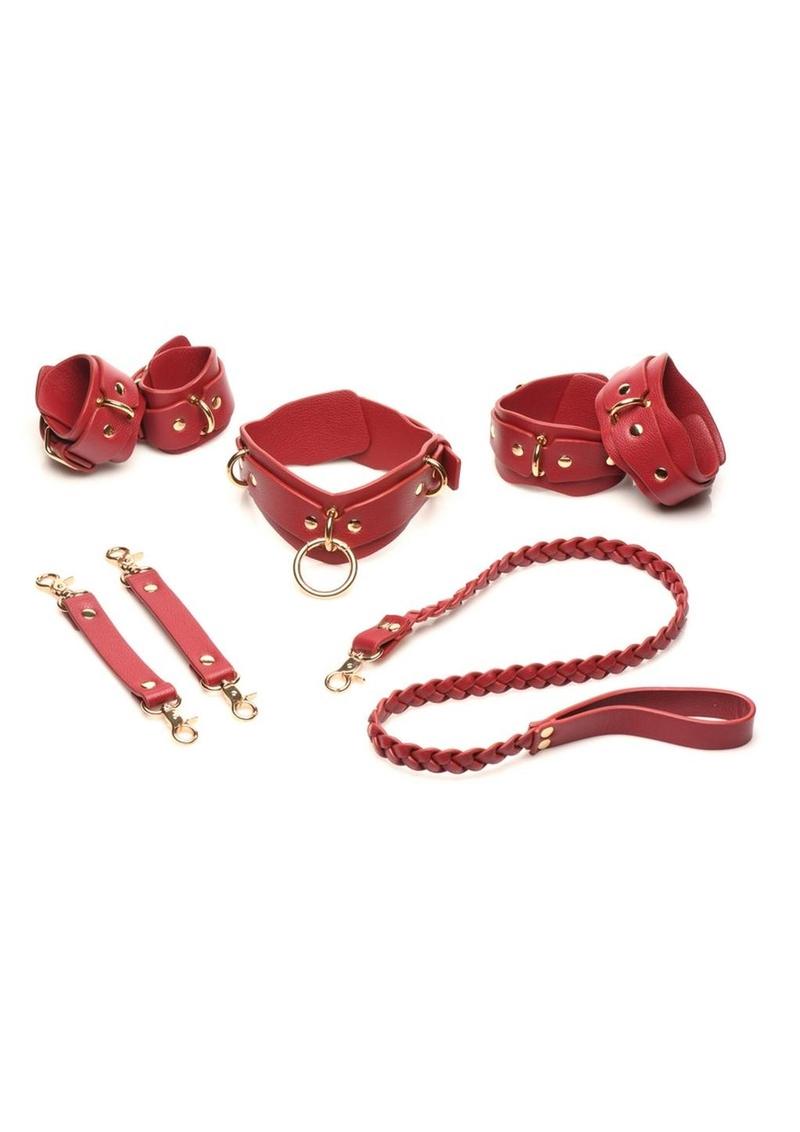 Bedroom Bliss Lover's Restraints - Red - Set