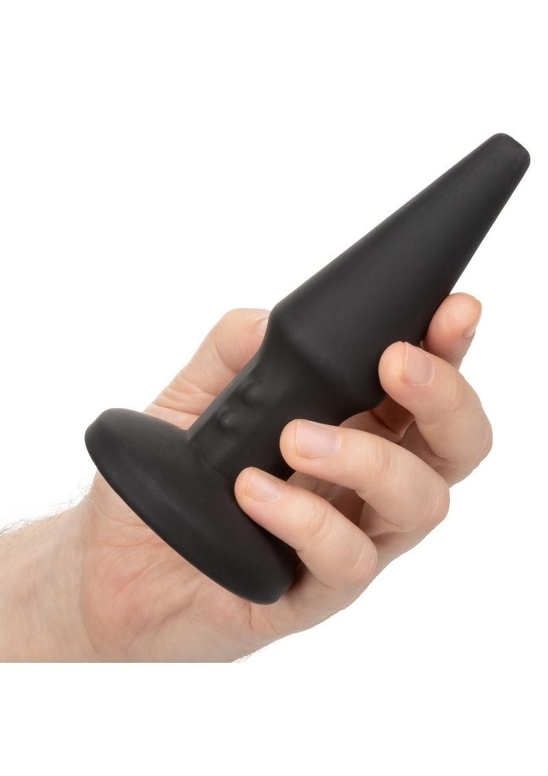 Bionic Beaded Rimming Probe Rechargeable Silicone Anal Stimulator - Black