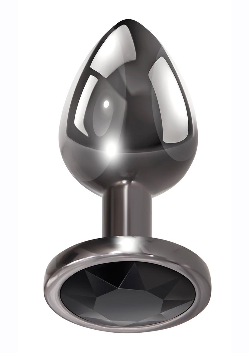 Black Gem Anal Plug - Black/Metal - Small