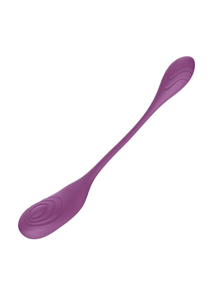 Blaze Triumph Rechargeable Silicone Dual Vibrator - Purple