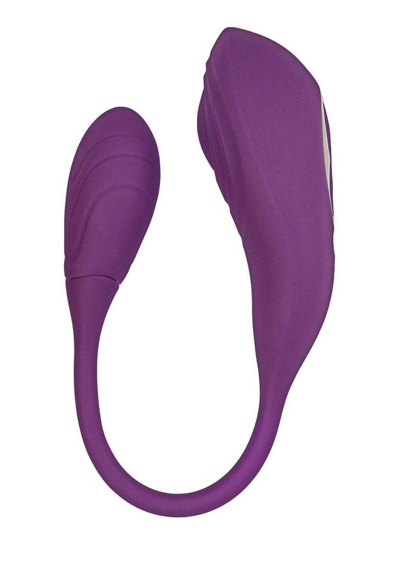 Blaze Triumph Rechargeable Silicone Dual Vibrator - Purple