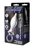 Blue Line Metal Tapered Butt Plug with Loop Hardware 2.5in - Stainless