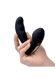 Blue Line Prober Silicone Rechargeable Dual Vibrating Remote Controlled Prostate Stimulator - Black