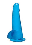 Blue Line Suction Cup Dildo with Balls