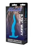 Blue Line Wavy Butt Plug - Blue
