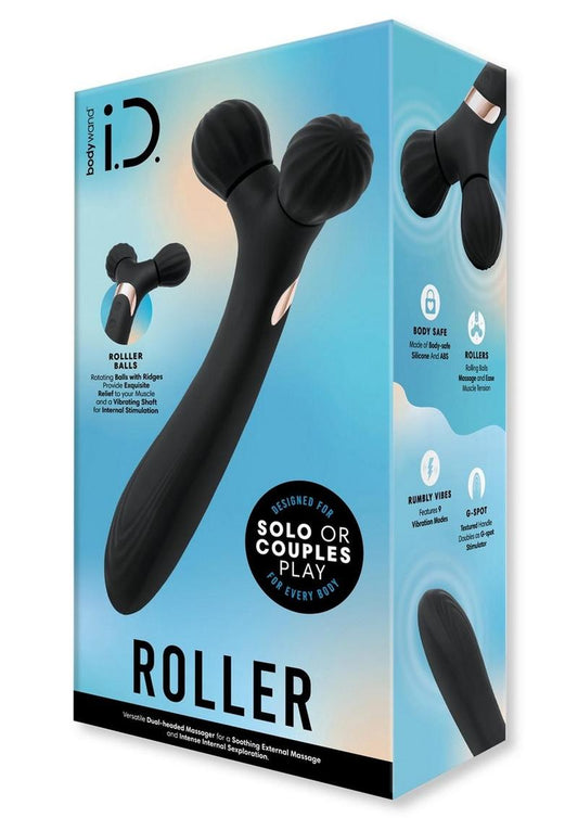 Bodywand Id Roller Rechargeable Silicone All In One Massager - Black