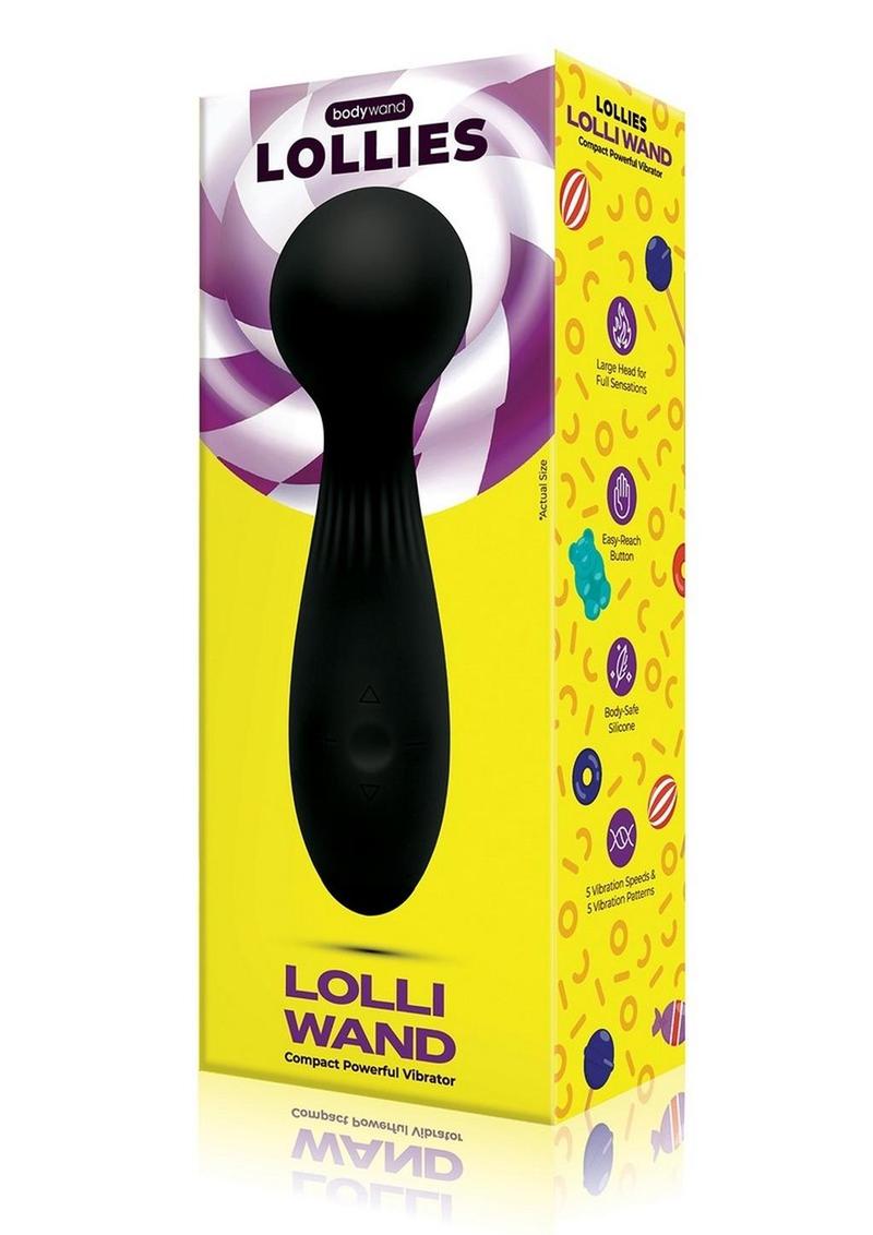 Bodywand Lollies Rechargeable Silicone Clitoral Vibrator - Black