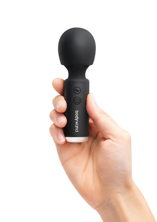 Bodywand Power Wand Rechargeable Silicone Wand Massager - Black - 4.5in