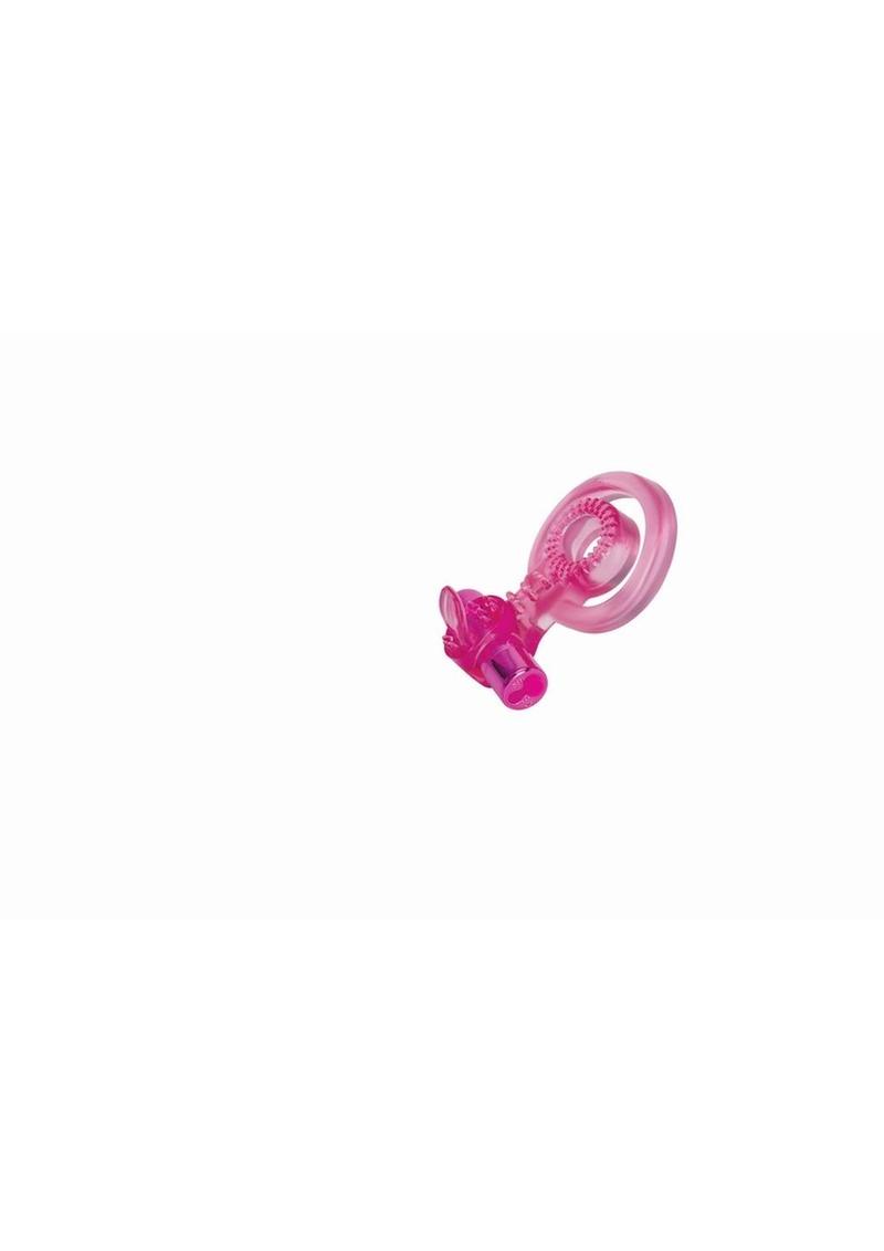 Bodywand Rechargeable Silicone Duo Ring with Clit Tickler - Pink