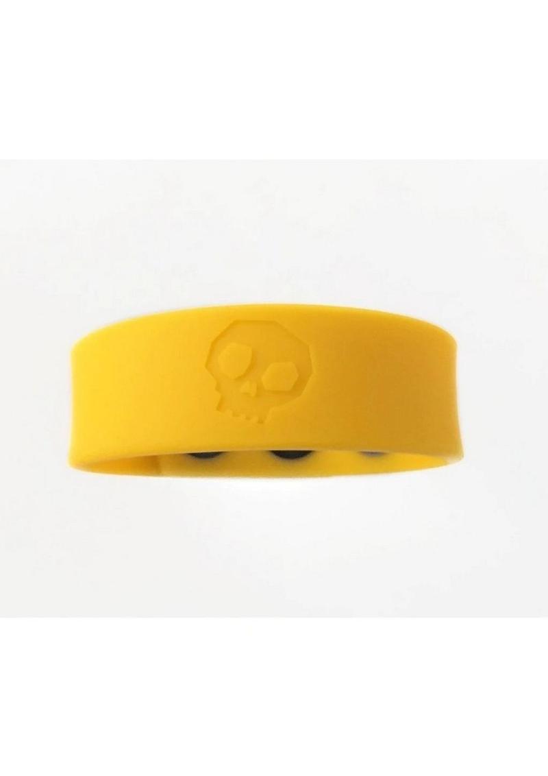 Boneyard Silicone Cock Strap 3-Snap Ring - Yellow