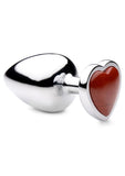 Booty Sparks Gemstones Red Jasper Heart Anal Plug