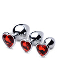 Booty Sparks Gemstones Red Jasper Hearts Anal Plug