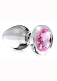 Booty Sparks Pink Gem Glass Anal Plug