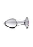 Booty Sparks Pink Gem Glass Anal Plug - Pink - Medium