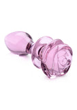 Booty Sparks Pink Rose Glass Anal Plug