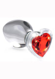 Booty Sparks Red Heart Glass Anal Plug