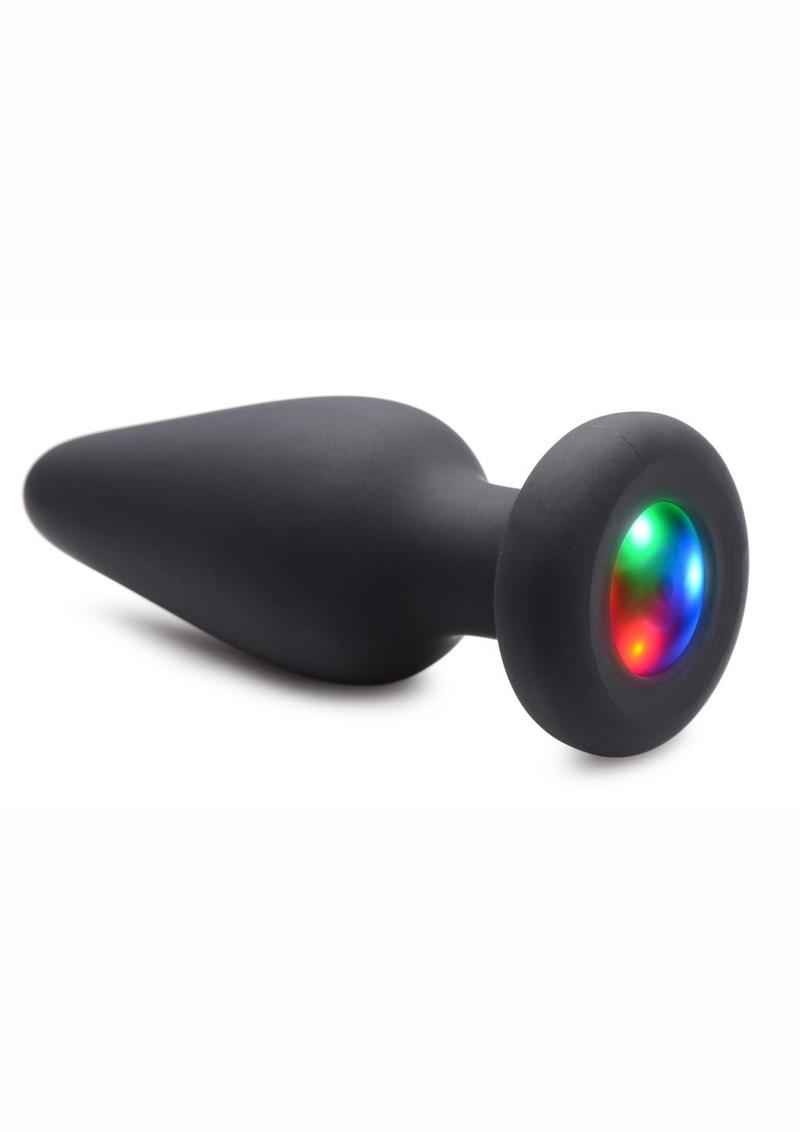 Booty Sparks Silicone Light-Up Anal Plug - Black - Medium