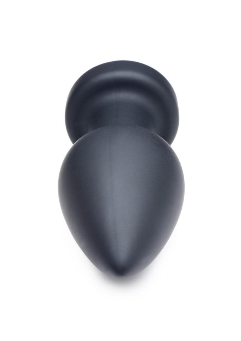 Booty Sparks Silicone Vibrating Led Plug - Black - Large