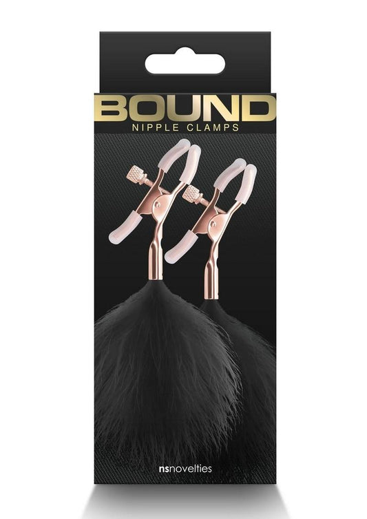 Bound Nipple Clamps F1 - Black/Metal/Rose Gold