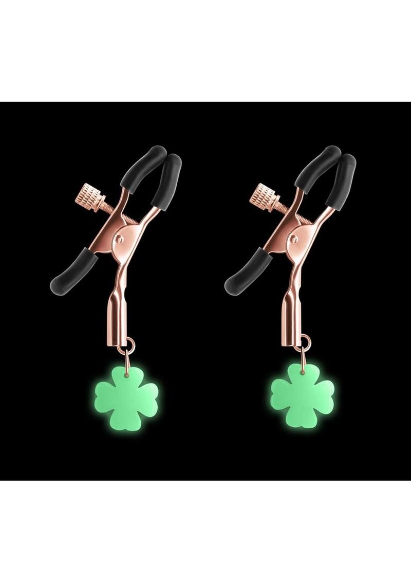 Bound Nipple Clamps G4 Iron - Glow In The Dark/Metal/Rose Gold