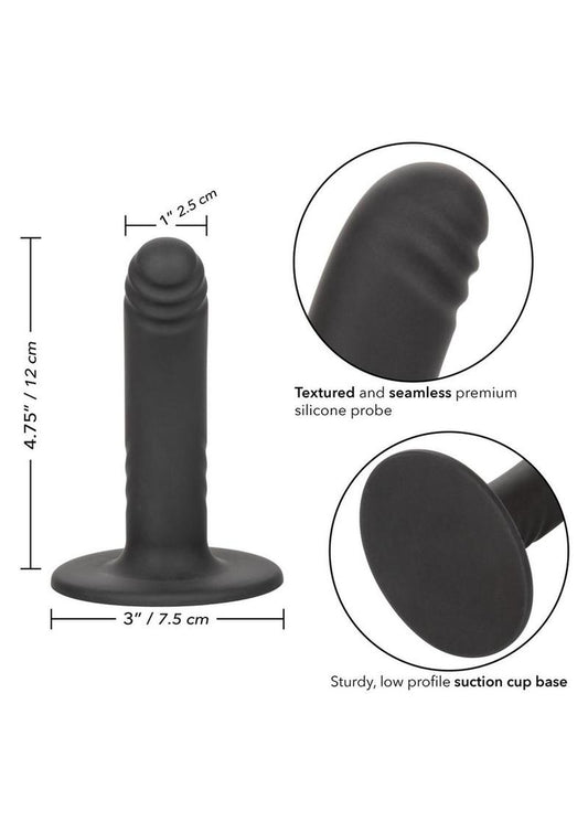 Boundless Silicone Ridged Probe - Black - 4.75in