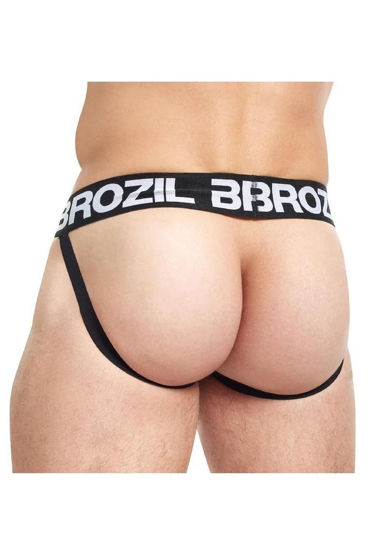 Brozil Ultra Bulge Enhancing Jockstrap - Black - Medium/Small