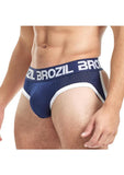 Brozil Ultra Sports Mesh Bulge Brief - Blue/Navy Blue - Large/XLarge