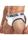 Brozil Ultra Sports Mesh Bulge Brief - White - Medium/Small