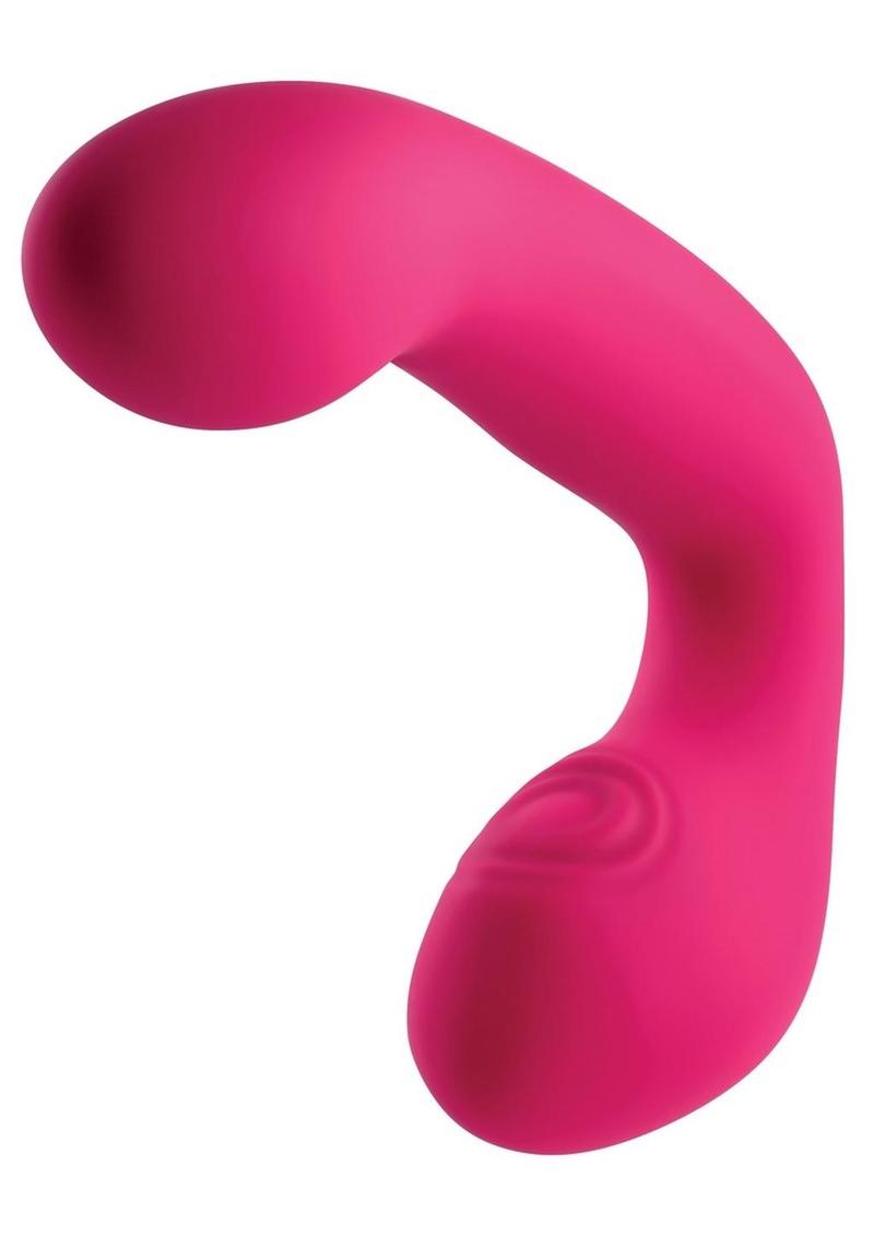 Buck Wild Rechargeable Silicone Dual Massager with Clitoral Stimulation - Pink