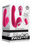 Buck Wild Rechargeable Silicone Dual Massager with Clitoral Stimulation