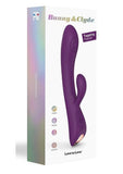 Bunny and Clyde Rechargeable Silicone Rabbit Vibrator - Purple/Purple Rain