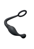 Butts Up P-Spot Pleasure Silicone Anal Plug and Cock Ring - Black