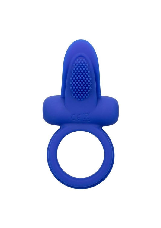 Calexotics Silicone Rechargeable Dual Pleasure Enhancer Cock Ring - Blue