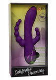 California Dreaming Long Beach Bootylicious Rechargeable Silicone Dual Penetrating Rabbit Vibrator