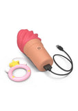 Cand'ice Rechargeable Silicone Clitoral Stimulator - Raspberry Jolly - Red