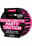 Caution Bachelorette Party Tape - Black/Pink - 100ft