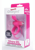 Charged Ohare XL Silicone USB Rechargeable Wearable Rabbit Vibrating Cock Ring Pink (Individual