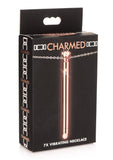 Charmed Rechargeable Stainless Steel 7x Vibrating Necklace - Rose Gold