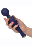 Chic Poppy Rechargeable Silicone Wand Massager - Blue