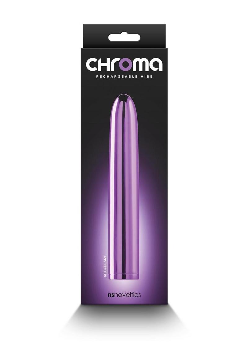 Chroma Classic Rechargeable Vibrator - Purple - 7in