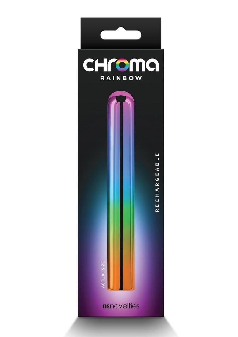 Chroma Rainbow Rechargeable Vibrator - Multicolor - Large