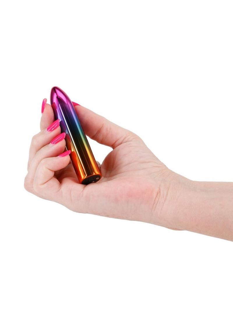 Chroma Rainbow Rechargeable Vibrator - Multicolor - Medium