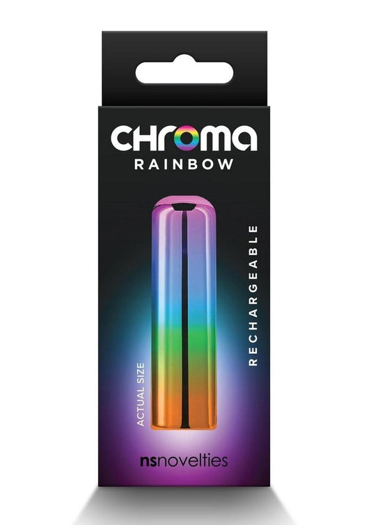 Chroma Rainbow Rechargeable Vibrator - Multicolor - Small