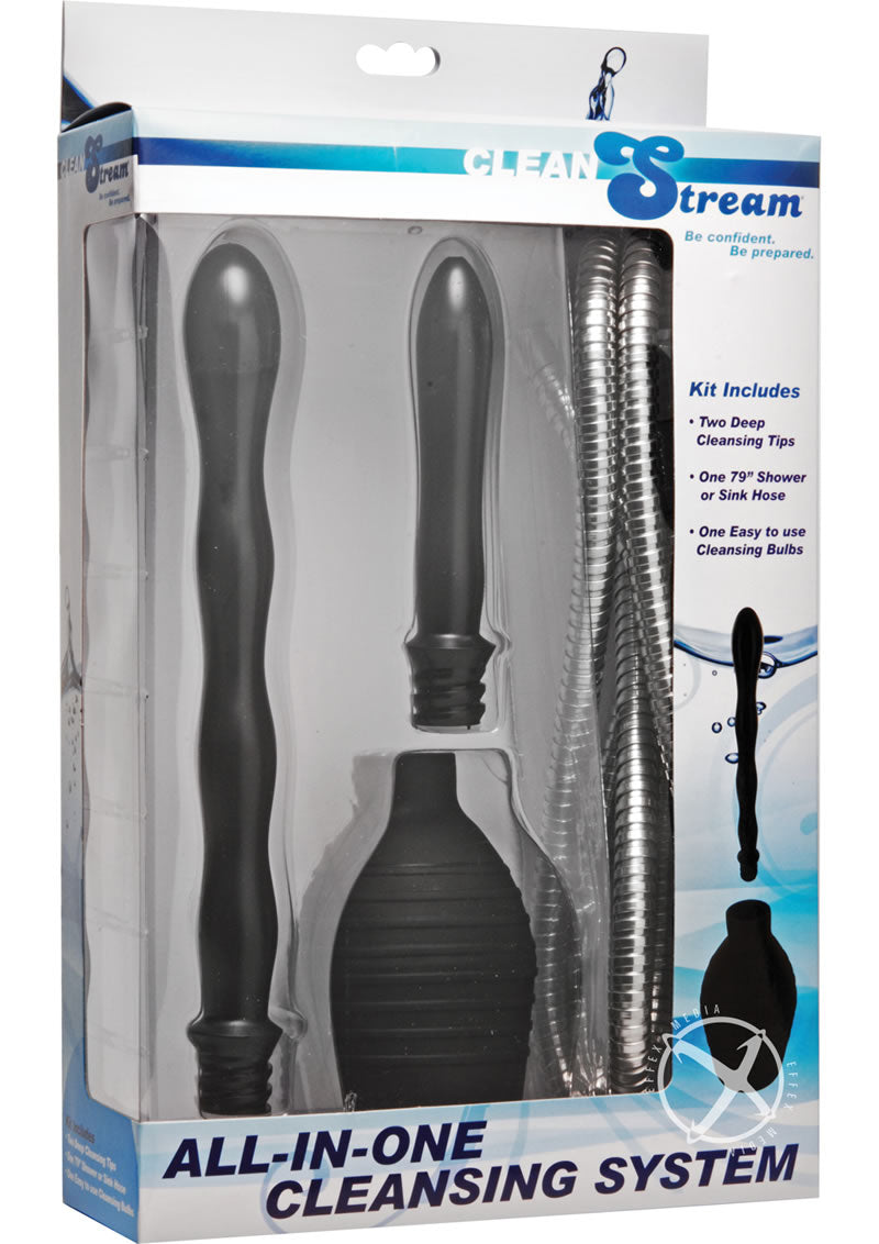 Cleanstream All-In-One Shower Cleansing System - Black