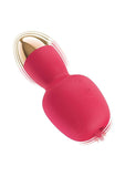 Clit-Tastic Intense Dual Massager Rechargeable Silicone Vibrator with Clitoral Stimulator - Coral/Pink