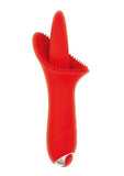 Clit-Tastic Luscious Clit Licker Rechargeable Silicone Clitoral Vibrator - Red