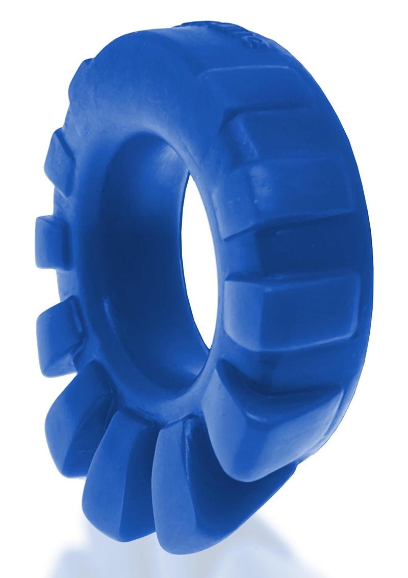 Cock-Lug Silicone Lugged Cock Ring - Marine - Blue