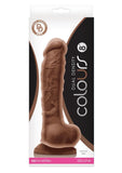 Colours Dual Density Silicone Dildo - Caramel - 8in