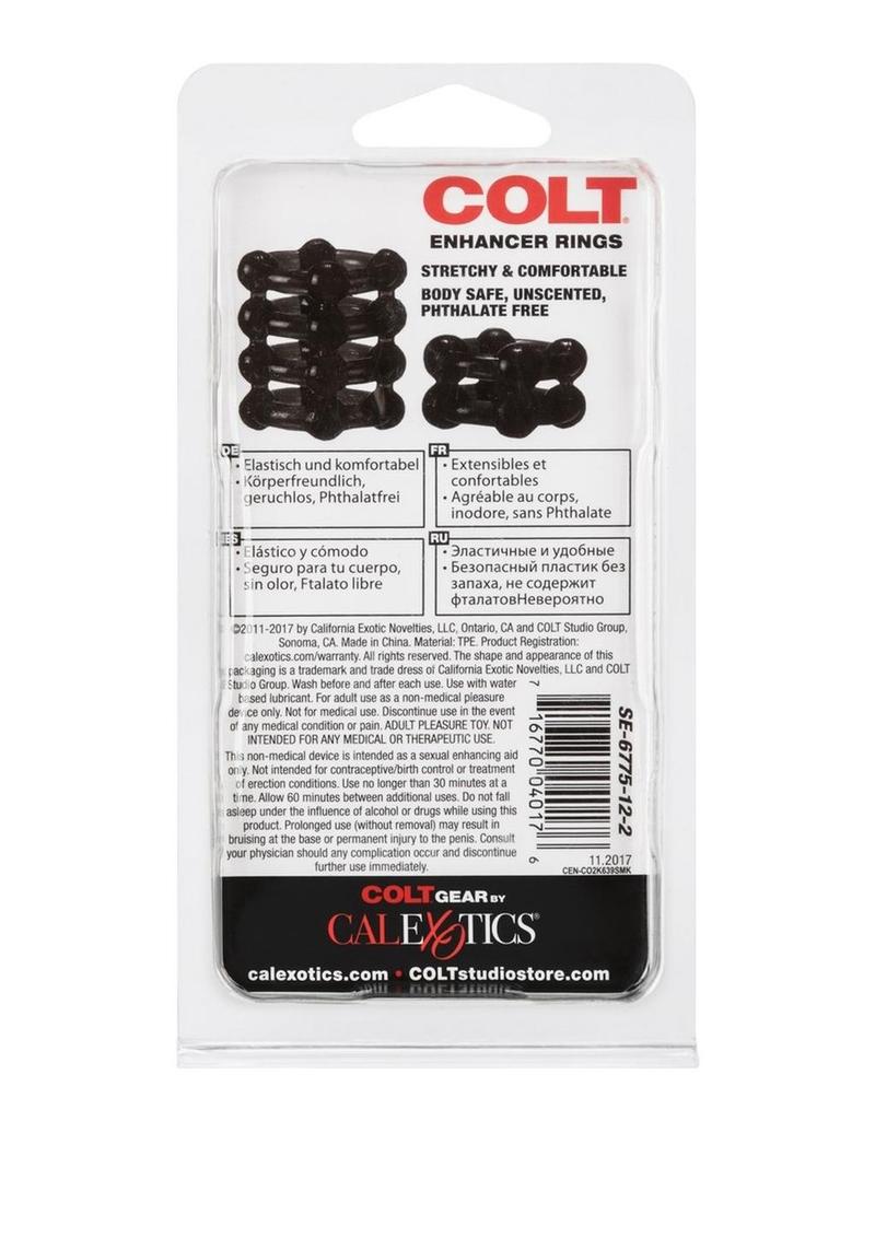 Colt Enhancer Rings Cock Rings - Blue/Smoke